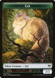 Human Warrior // Cat Double-Sided Token [Kaldheim Tokens] 