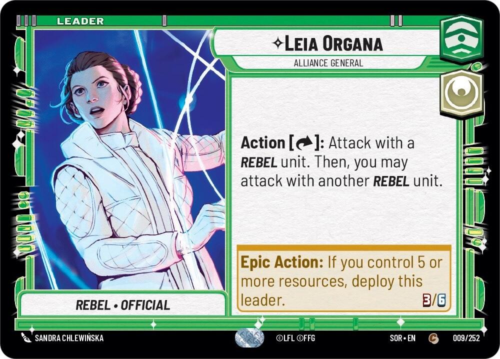 Leia Organa - Alliance General (009/252) [Spark of Rebellion] 