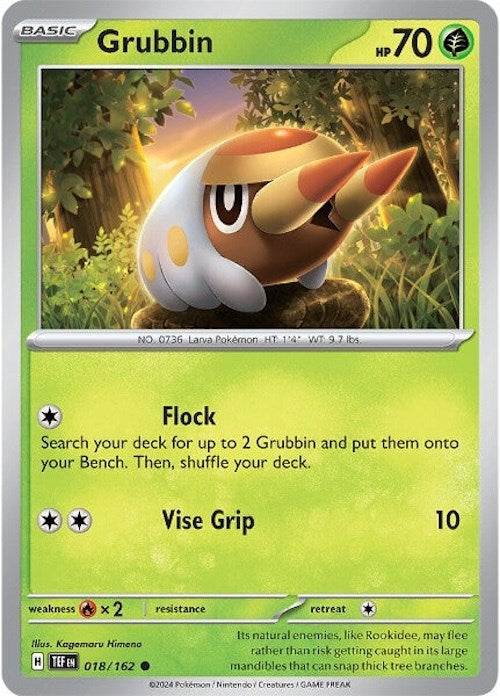 Grubbin (018/162) [Scarlet &amp; Violet: Temporal Forces] 