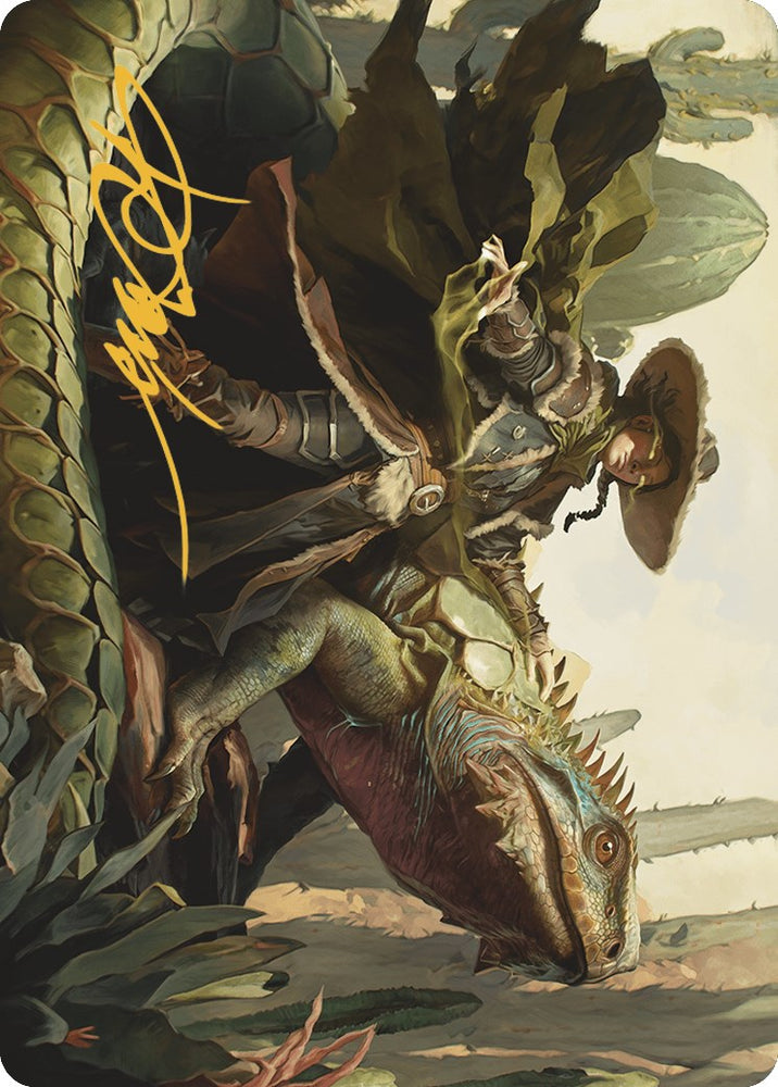 Outcaster Trailblazer Art Card (Gold-Stamped Signature) [Outlaws of Thunder Junction Art Series] 