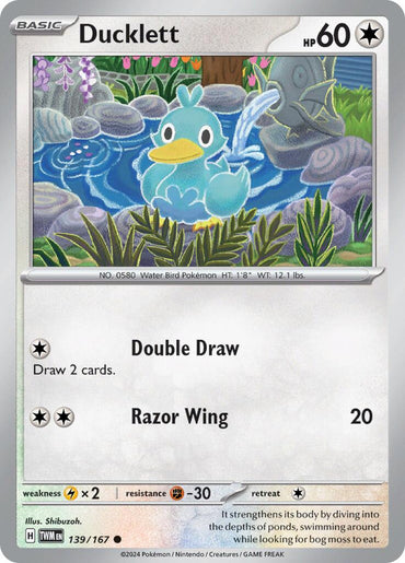 Ducklett (139/167) [Scarlet &amp; Violet: Twilight Masquerade] 