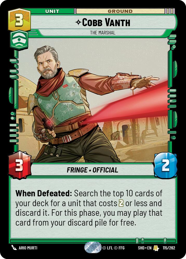 Cobb Vanth - The Marshal (115/262) [Shadows of the Galaxy] 