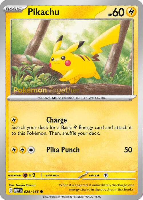 Pikachu (025/165) (PokePost Promo) [Scarlet &amp; Violet: 151] 