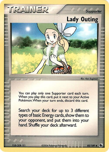 Lady Outing (83/109) (Theme Deck Exclusive) [EX: Ruby &amp; Sapphire] 