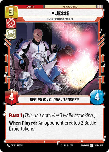 Jesse - Hard-Fighting Patriot (145/257) (145/257) [Twilight of the Republic]