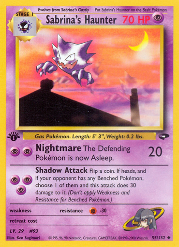 Sabrina's Haunter (55/132) [Gym Challenge 1st Edition] 