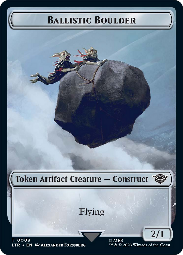 Ballistic Boulder // Food Token (11) Double-Sided Token [The Lord of the Rings: Tales of Middle-Earth Tokens] 