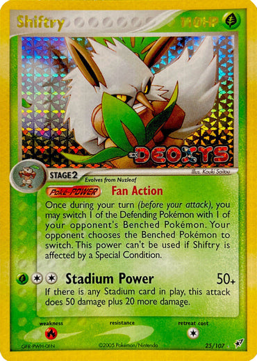 Shiftry (25/107) (Stamped) [EX: Deoxys] 