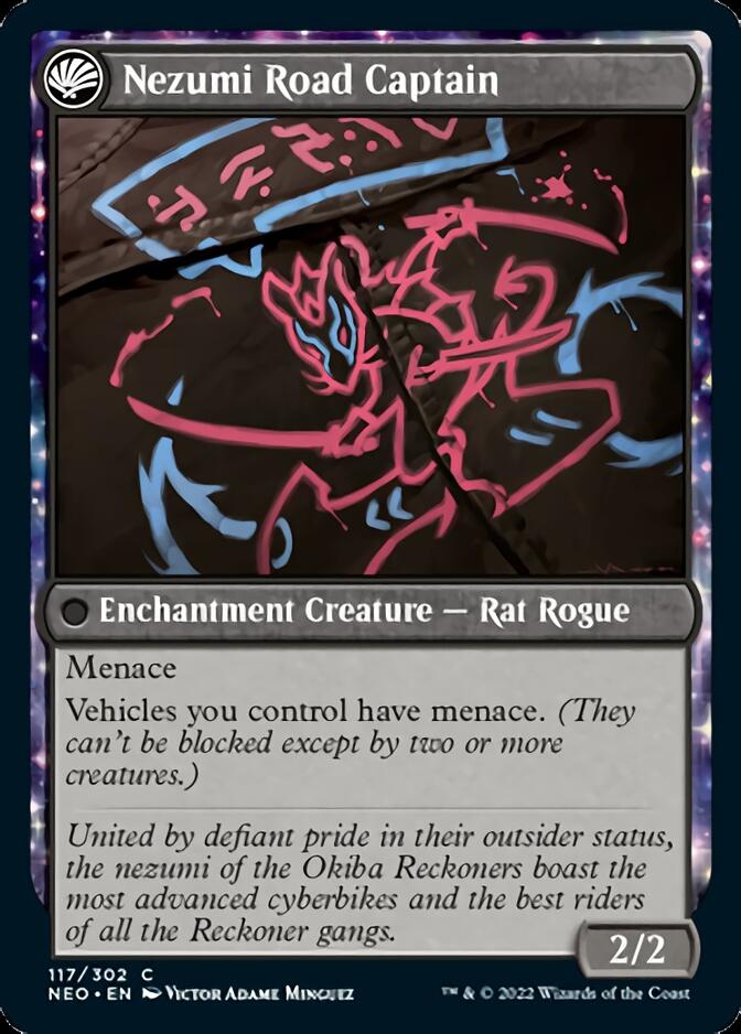 Okiba Reckoner Raid // Nezumi Road Captain [Kamigawa: Neon Dynasty] 