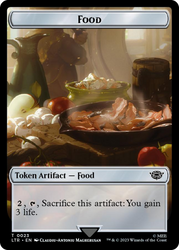 Human Soldier (0014) // Food (0023) Double-Sided Token (Surge Foil) [The Lord of the Rings: Tales of Middle-Earth Tokens] 