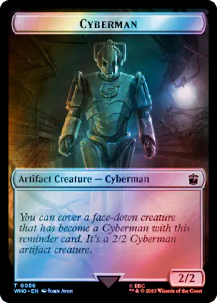 Copy // Cyberman Double-Sided Token (Surge Foil) [Doctor Who Tokens] 