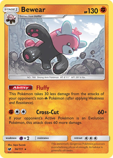Bewear (56/111) (Prerelease Kit Exclusive) (Theme Deck Exclusive) [Sun &amp; Moon: Crimson Invasion] 