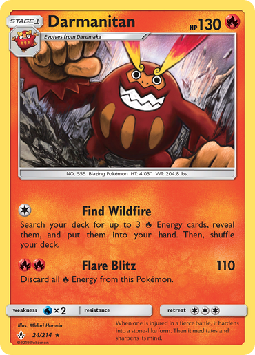 Darmanitan (24/214) [Sun &amp; Moon: Unbroken Bonds] 