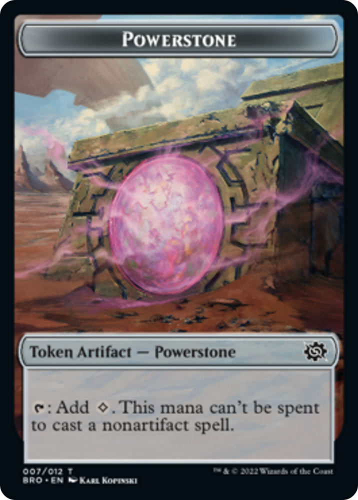 Copy // Powerstone Double-Sided Token [The Brothers' War Commander Tokens] 