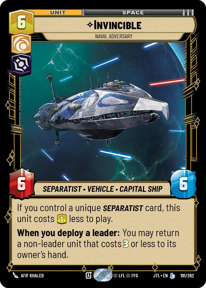 Invincible - Naval Adversary (191/262) (191/257) [Jump to Lightspeed]