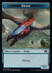Drake // Angel Double-Sided Token [Double Masters 2022 Tokens] 