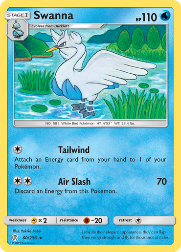 Swanna (60/236) [Sun &amp; Moon: Cosmic Eclipse] 
