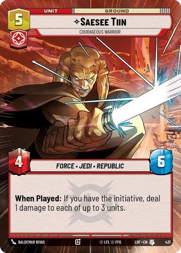 Saesee Tiin - Courageous Warrior (431) (Hyperspace) (431) [Legends of the Force]