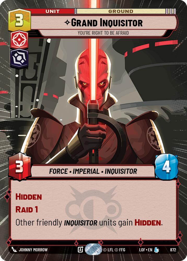 Grand Inquisitor - You're Right to Be Afraid (872) (Hyperspace Foil) (872) [Legends of the Force]