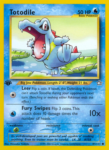 Totodile (81/111) [Neo Genesis 1st Edition] 