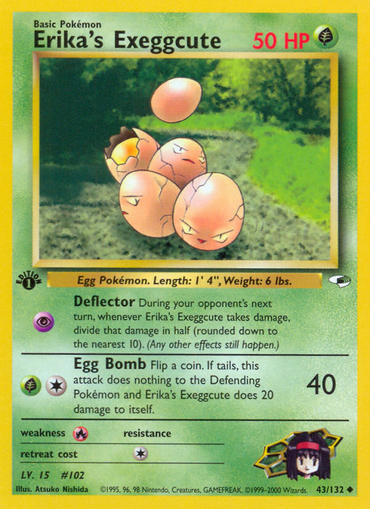 Erika's Exeggcute (43/132) [Gym Heroes 1st Edition] 