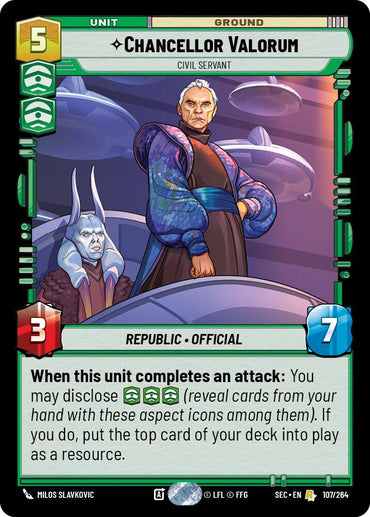 Chancellor Valorum (107/264) - Civil Servant (107/264) [Secrets of Power]
