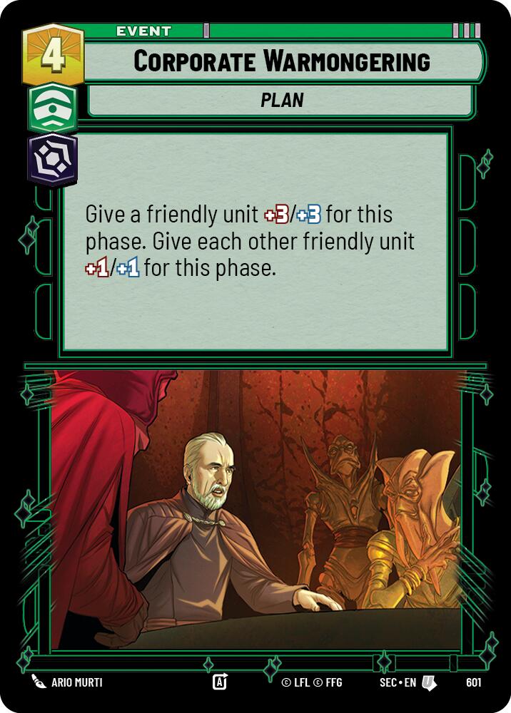 Corporate Warmongering (601) (Foil) (601) [Secrets of Power]