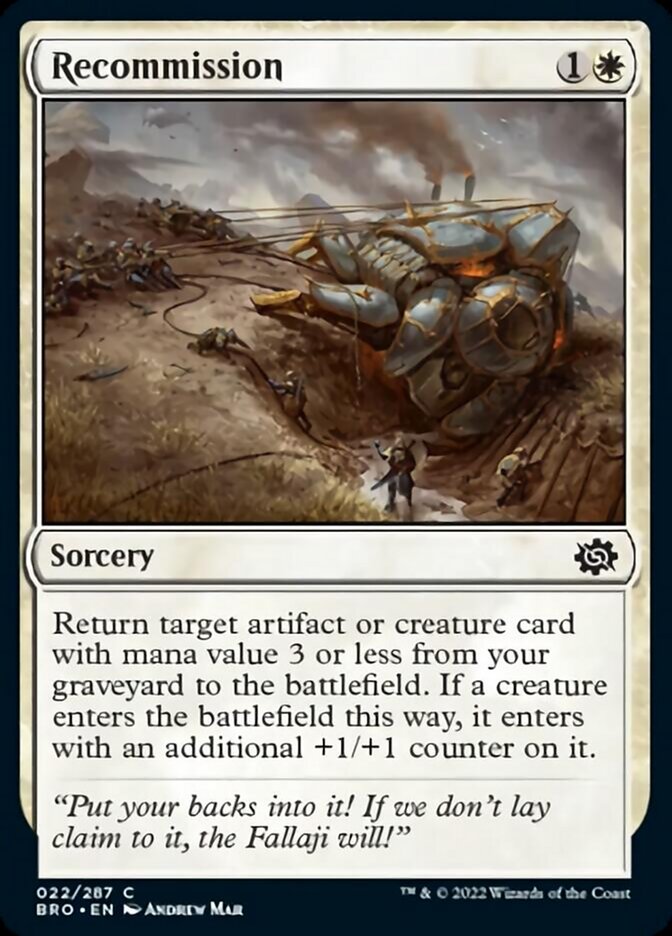 Recommission [The Brothers' War] 