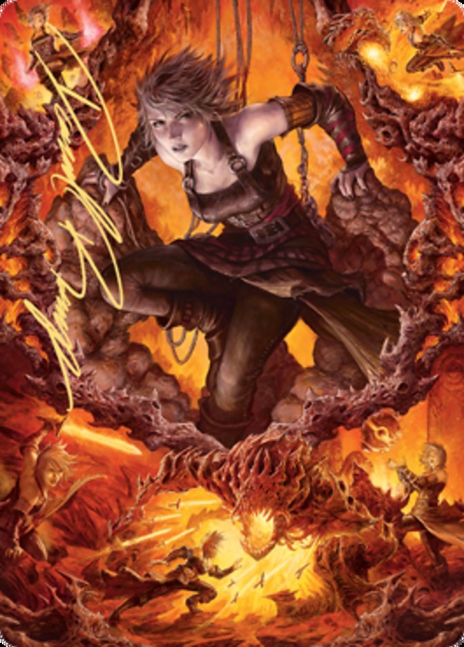 Nahiri, Heir of the Ancients 2 Art Card (Gold-Stamped Signature) [Zendikar Rising Art Series] 