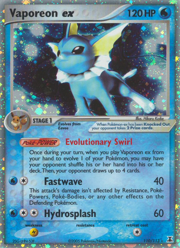 Vaporeon ex (110/113) [EX: Delta Species] 
