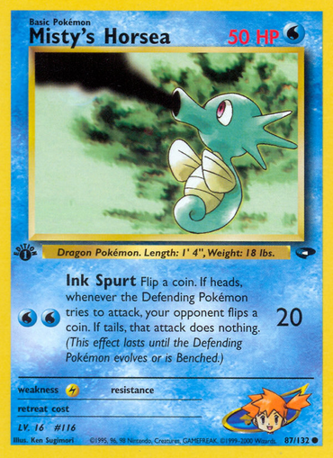 Misty's Horsea (87/132) [Gym Challenge 1st Edition] 