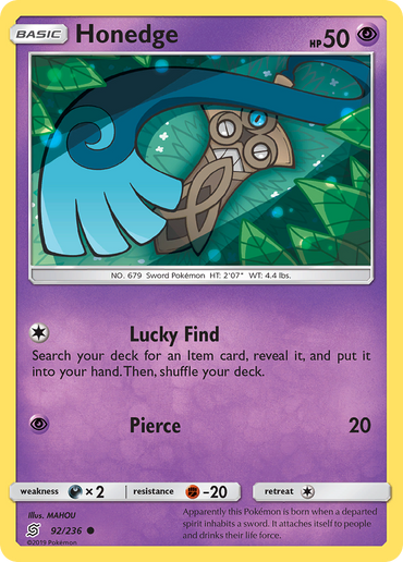 Honedge (92/236) [Sun &amp; Moon: Unified Minds] 