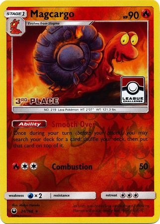 Magcargo (24/168) (League Promo 3rd Place) [Sun &amp; Moon: Celestial Storm] 