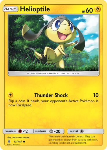 Helioptile (43/145) [Sun &amp; Moon: Guardians Rising] 