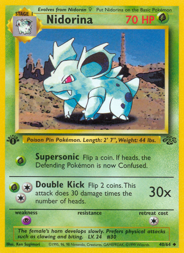 Nidorina (40/64) [Jungle 1st Edition] 
