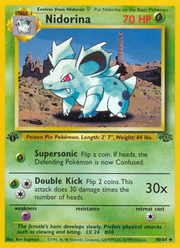 Nidorina (40/64) [Jungle 1st Edition] 