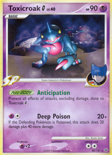 Toxicroak G (40/127) [Platinum: Base Set] 