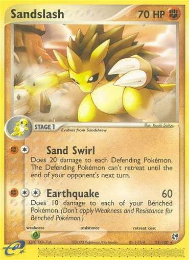 Sandslash (21/100) [EX: Sandstorm] 