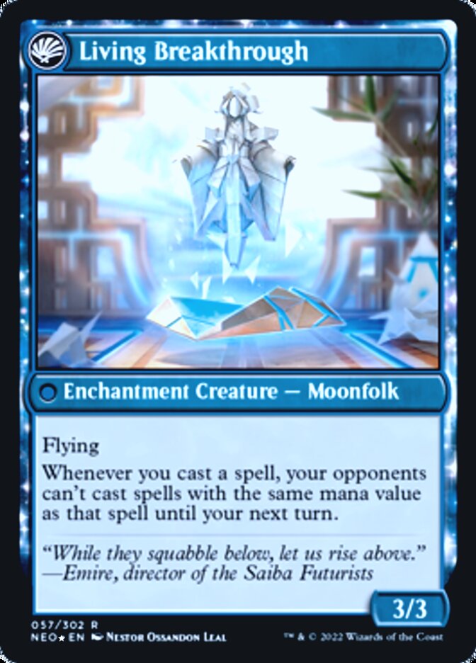 Inventive Iteration // Living Breakthrough [Kamigawa: Neon Dynasty Prerelease Promos] 
