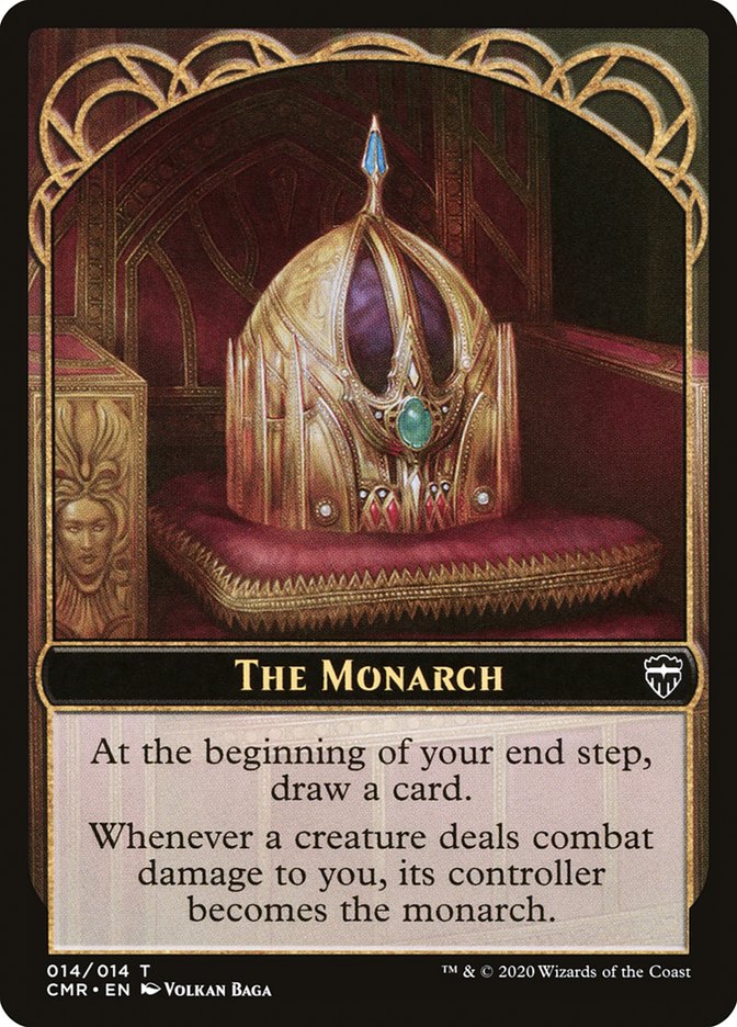Elf Warrior // The Monarch Double-Sided Token [Commander Legends Tokens] 
