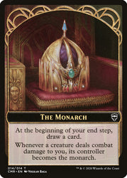 Elf Warrior // The Monarch Double-Sided Token [Commander Legends Tokens] 