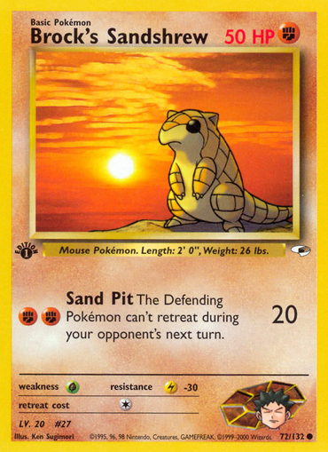 Brock's Sandshrew (72/132) [Gym Heroes 1st Edition] 