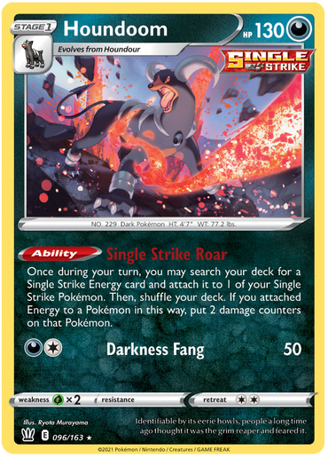 Houndoom (096/163) (Theme Deck Exclusive) [Sword &amp; Shield: Battle Styles] 