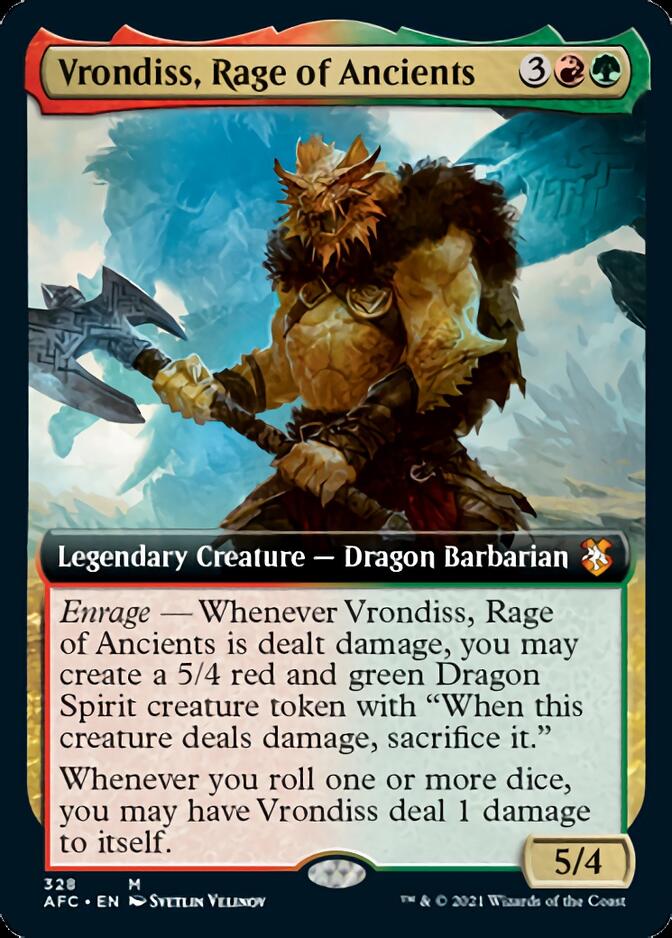 Vrondiss, Rage of Ancients (Extended Art) [Dungeons &amp; Dragons: Adventures in the Forgotten Realms Commander] 