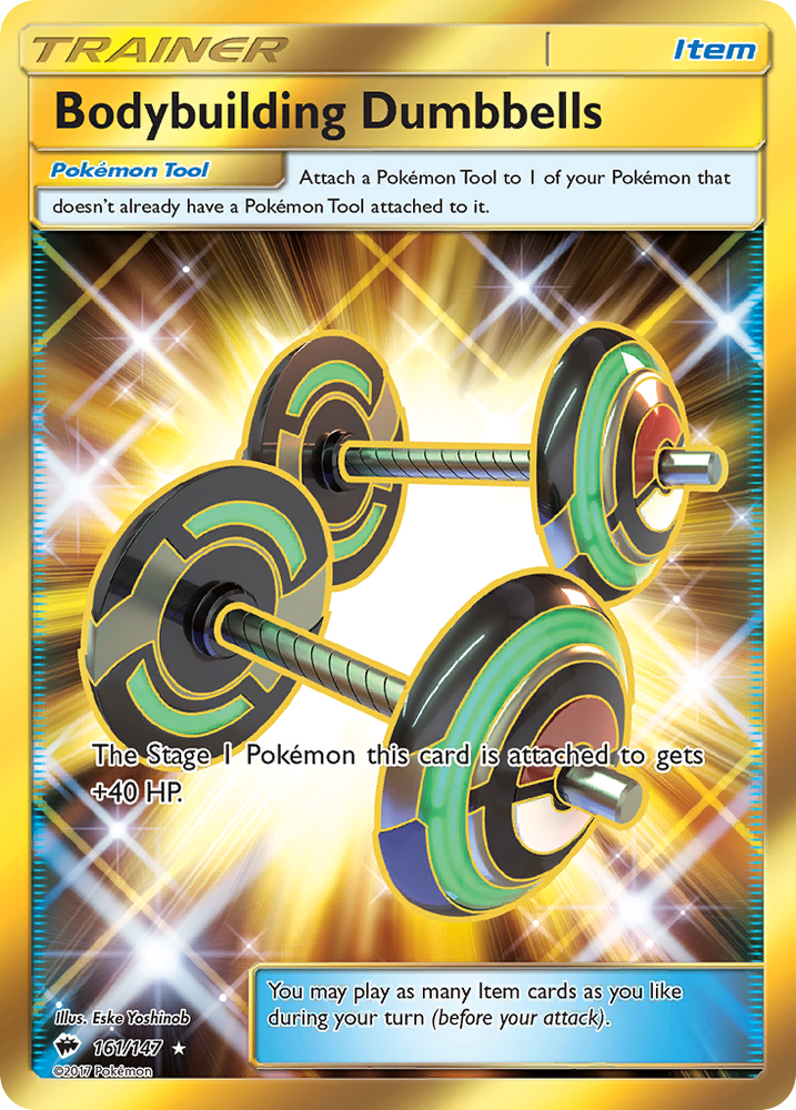 Bodybuilding Dumbbells (161/147) [Sun &amp; Moon: Burning Shadows] 