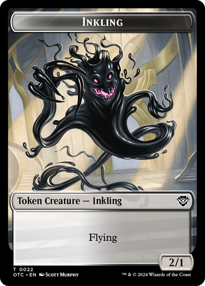 Inkling // Treasure Double-Sided Token [Outlaws of Thunder Junction Commander Tokens] 