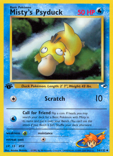 Misty's Psyduck (54/132) [Gym Heroes 1st Edition] 