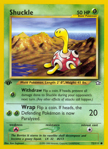 Shuckle (72/111) [Neo Genesis 1st Edition] 