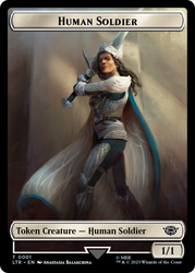 Food (10) // Human Soldier (01) Double-Sided Token [The Lord of the Rings: Tales of Middle-Earth Tokens] 
