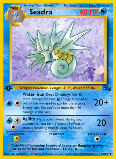 Seadra (42/62) [Fossil 1st Edition] 